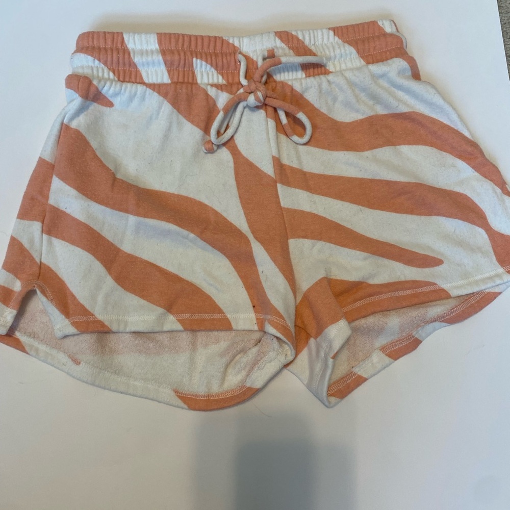 Pink and White Comfy Sweat Shorts